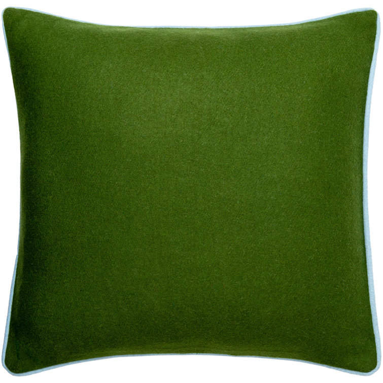 Lombard Solid Colour Wool Reversible Throw Pillow