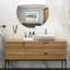 Lavabo de salle de bain vasque rectangulaire 20 po x 15 po en céramique blanche - Design contemporain élégant, teinture, installation facile sur le comptoir pour différents endroits Style moderne, résistance, installation multiple