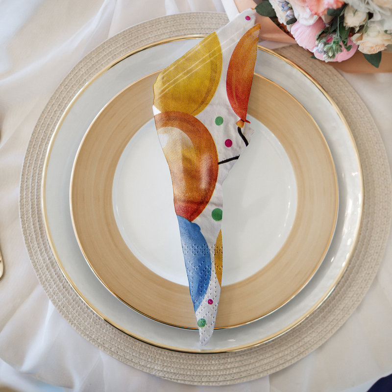 Paquet de 20 balles de serviettes de table Célébration - Ensemble de 6