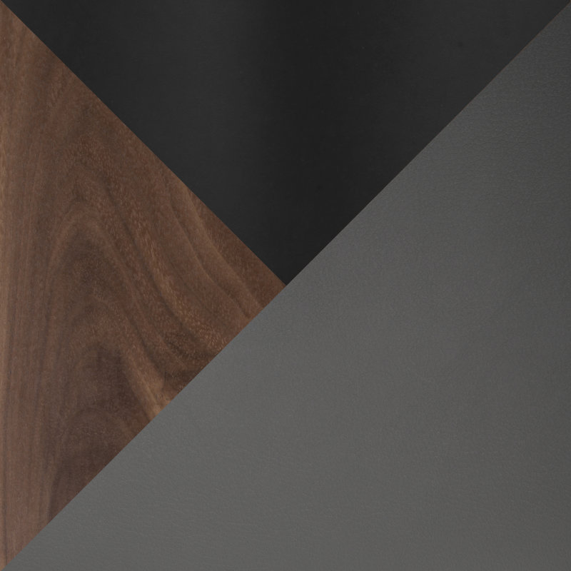 Tabouret de bar Arabelle, Gris, Noir