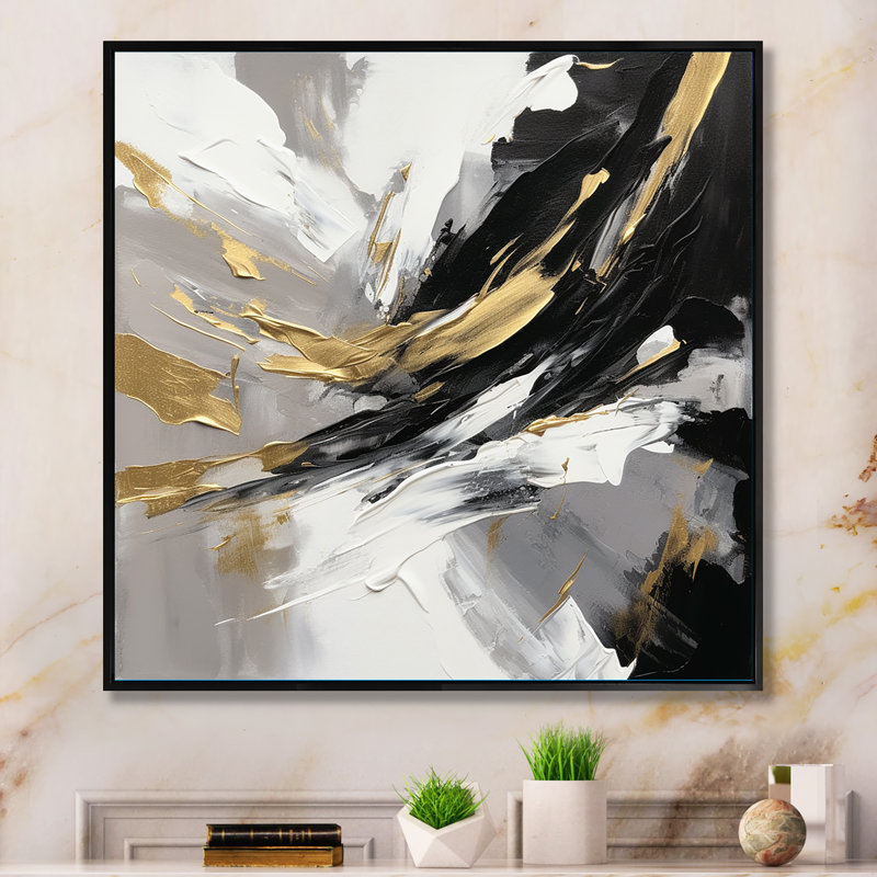Mystery Awakening III - impressions sur toile abstraites, H 16 po x l 16 po x P 1 po, Toile avec cadre flottant noir