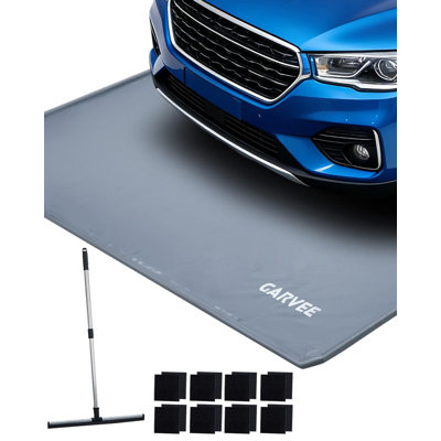 Tapis de confinement antidérapant avec raclette 8 pi 6 po x 20 pi