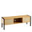 Rattan Tv Cabinet With Variable Color Light Strip, Double Sliding Doors, Tv Console-691498580