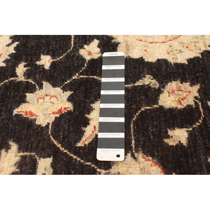 Tapis décoratif en laine noué à la main de conception unique 5 pi 7 po x 7 pi 10 po Ivoire