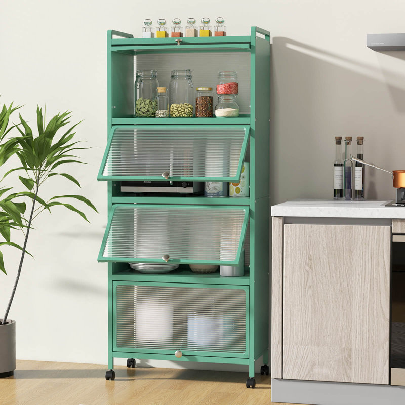 Armoire de rangement à 5 niveaux Ebern Designs, Vert