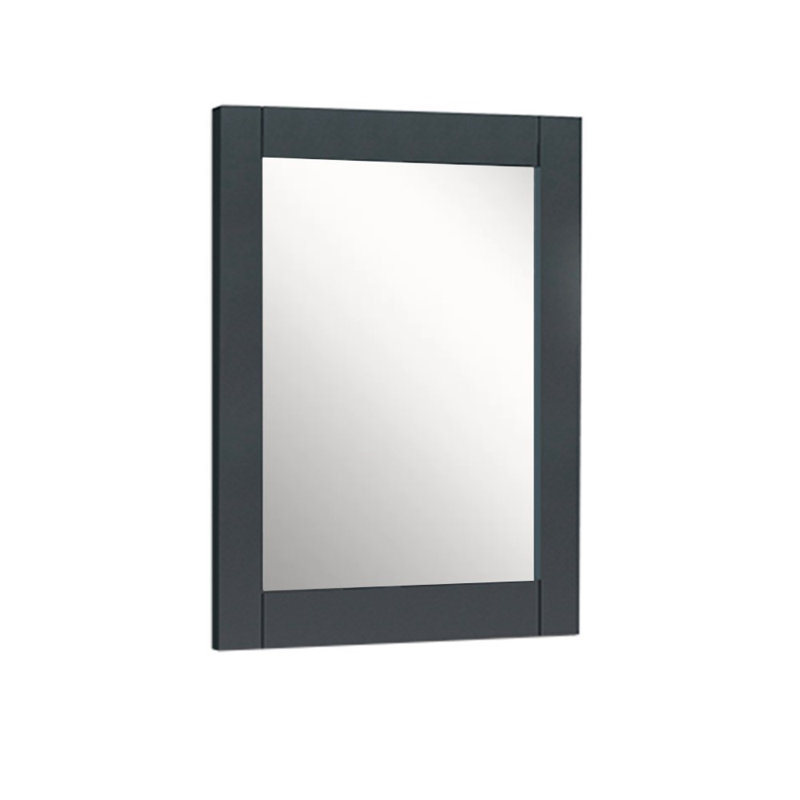 Miroir de salle de bain Olliyah, 24 po x 30 po, Gris foncé