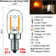 2-Pieces 1W T22 T7 LED Bulbs (15-Watt Equivalent) with E12/Candelabra Base Dimmable 2700K