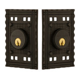 Nostalgic Warehouse Craftsman Plate Double Cylinder Deadbolt