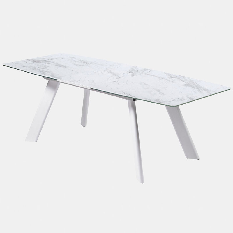 Extendable Metal Base Dining Table
