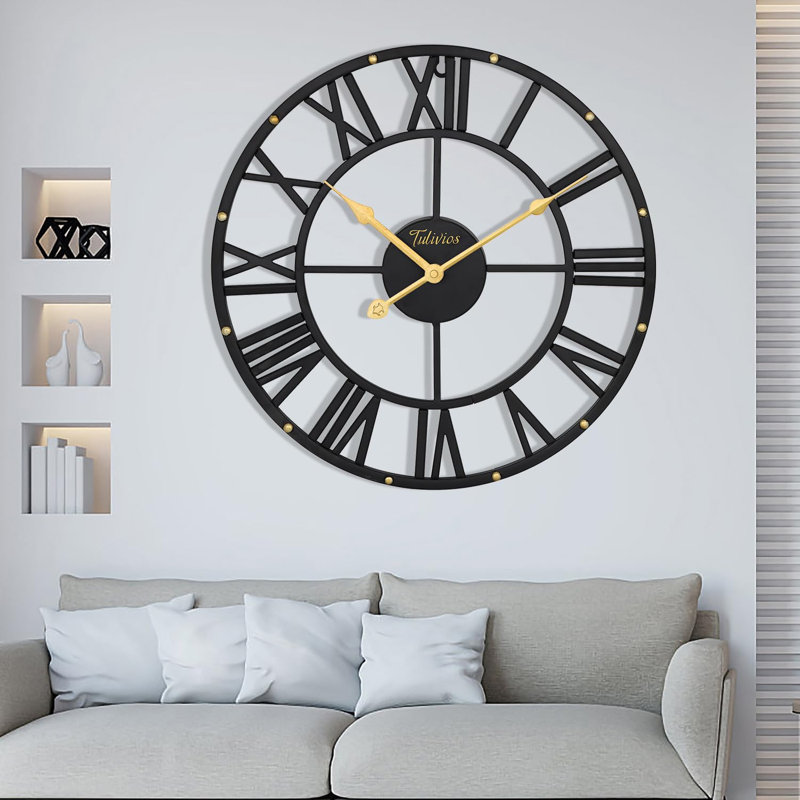 Horloge murale Retro Retro, Noir