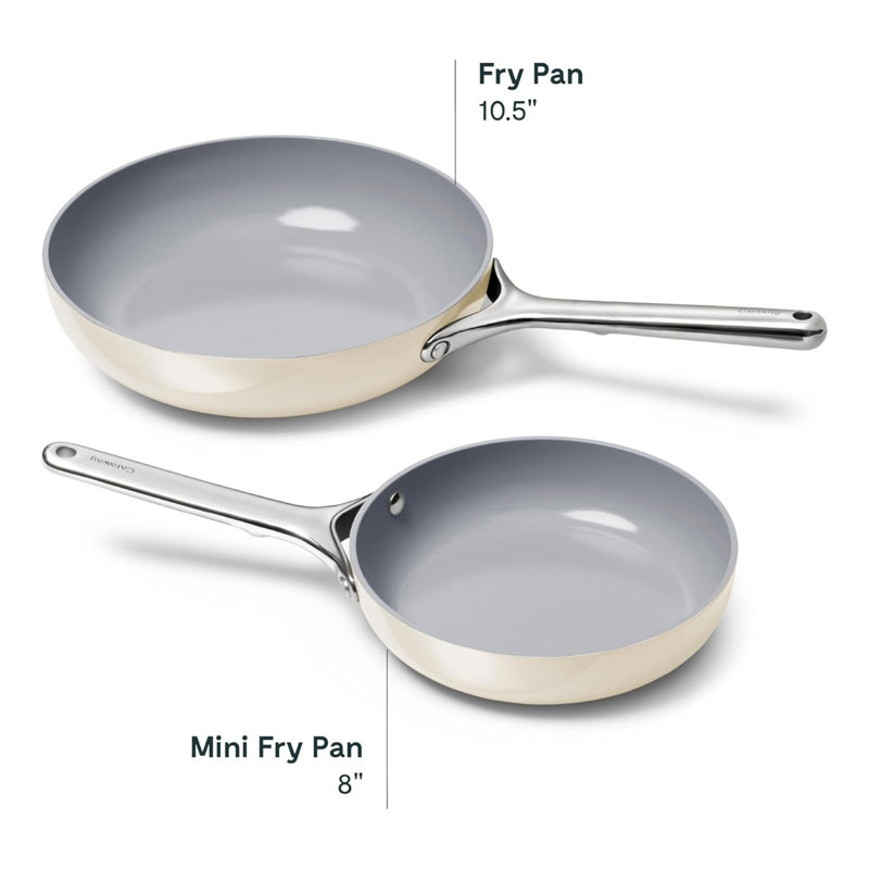 Caraway Fry Pan Duo, Cream, Cream