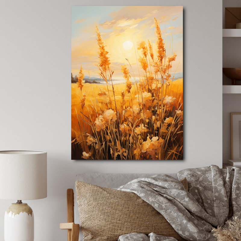 Luciannah Meadow Goldenrod Glow II sur impression sur toile, H 44 po x l 34 po x P 1,5 po, Toile tendue