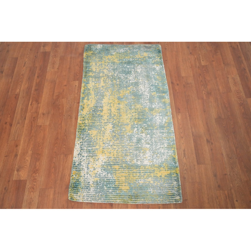 Distressed Look Abstract Oriental Rug 2x4
