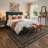 Verona Vintage Floral Machine Washable Black Indoor Area Rug with Non-Slip Backing-615596906