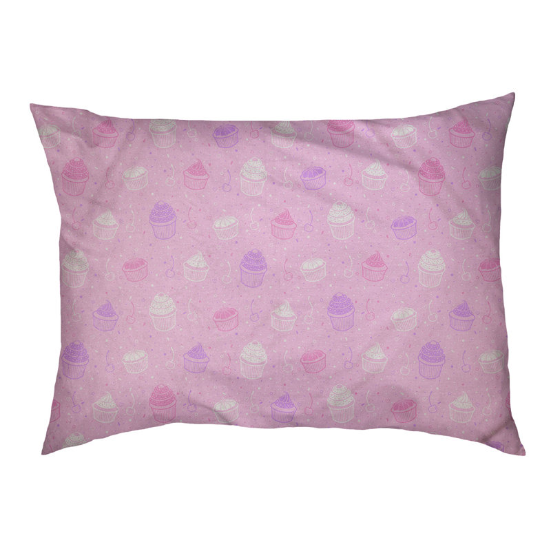 Coussin stylisé pour chat pastel petits gâteaux Byrge, L 17 po x l 52 po, Rose / Mauve
