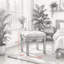 Tabouret d'appoint élégant, repose-pieds capitonné avec pieds sculptés, tabouret de meuble-lavabo, banc d'appoint de style classique