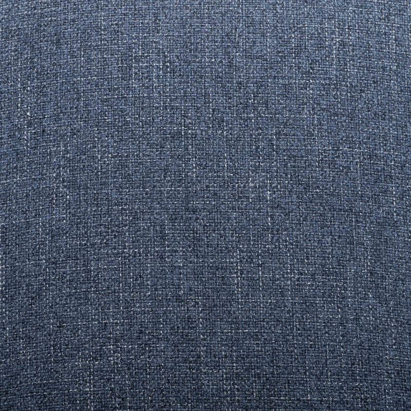 Borowski Upholstered Ottoman, Blue, Light Brown