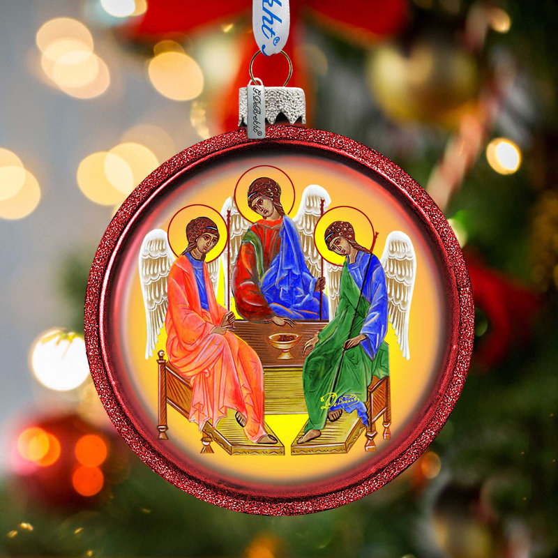 Ornement boule de Noël Holiday Splendor Three Angels