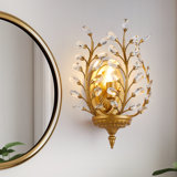 Jamei Crystal Steel Flush Mounted Sconce