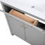 Modern Bathroom Vanity With Ceramic Sink - Grey Colour Scheme, Solid Wood Foundation, Quality , Roomy Storage 30'' Undermount Basin Modern, Grey, & Build, Spacious