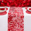 Glitter Red Table Runner 11 Inch x 49 Feet Sparkle Mesh Long Table Runner Roll Table Decorations for Wedding Party, Valentine's Day, Christmas, Birthday, Graduation Engagements