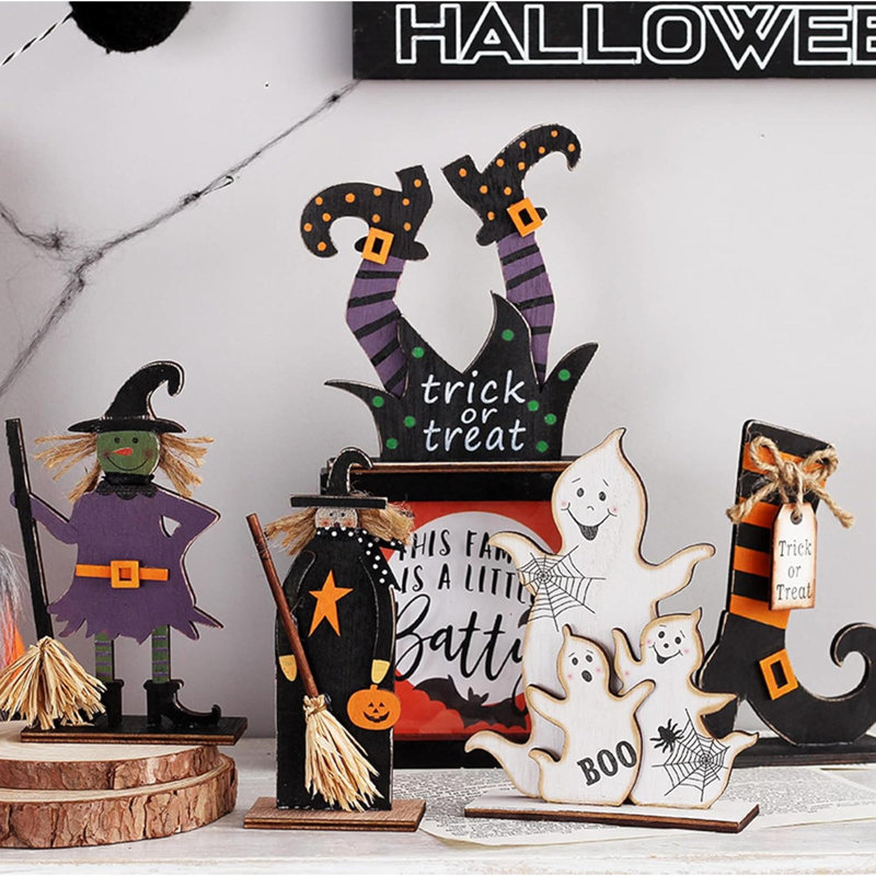 Signe de table en bois Halloween