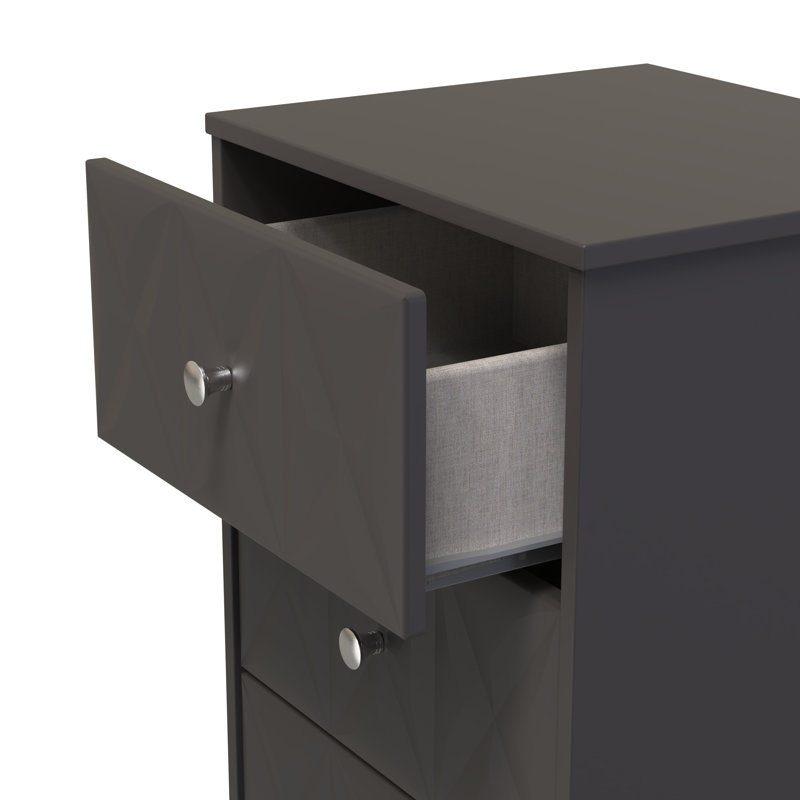 San Jose Bedside Table, Graphite Black
