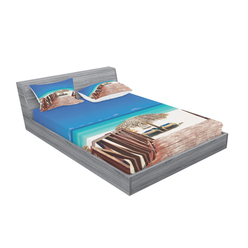 Microfiber Sheet Set, Queen Sheet Set with Fitted Sheet