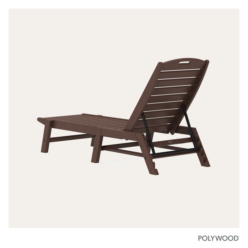 POLYWOOD Nautical Chaise, Mahogany