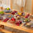 18 Piece Artistic Bohemian Dinnerware Set For 6,6 Unique Dual,Sided Prints, Complete Mix & Match Ceramic Table Setting
