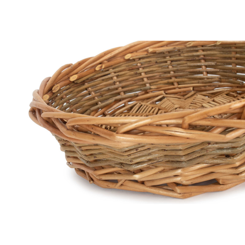 Felstead Wicker Tray Storage Basket, 8cm H x 25cm W x 25cm D