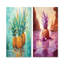 «Exotic Pineapple Oasis», ensemble de 2 reproductions d'art en métal-1078186125