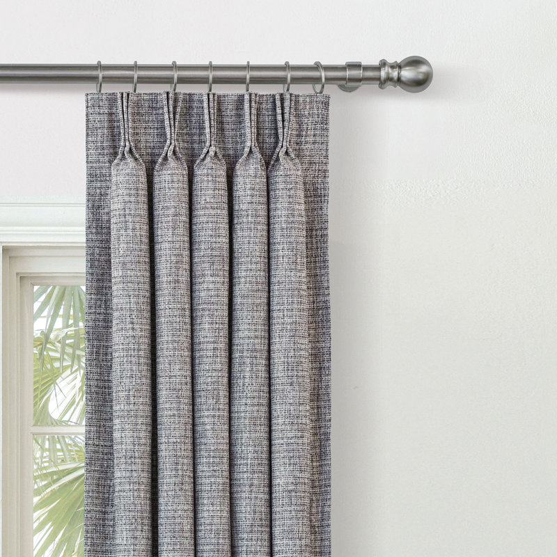 Cavill Textured Curtain Panel In Wheat, Gray, 20" W x 84" L