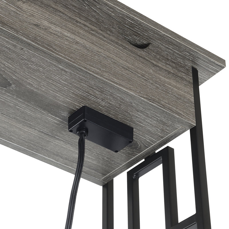 Hazlett End Table and Built-In Outlets