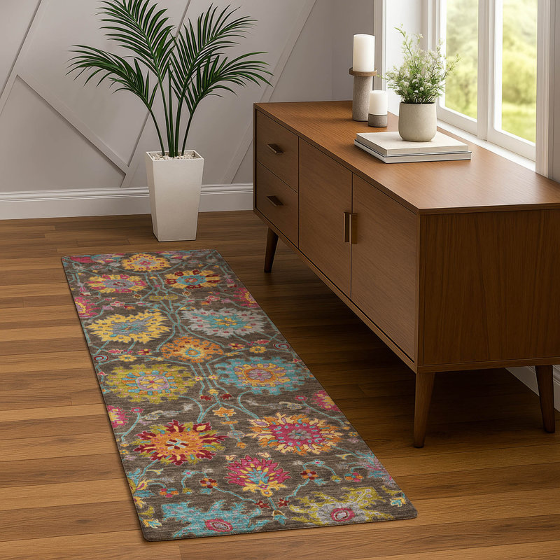 Machine Washable Indoor/Outdoor Chantille ACN2288 Damask Rug, Runner 2'3" x 7'6"