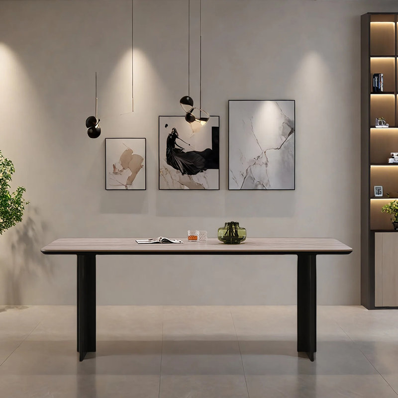 Table de salle à manger moderne et luxueuse,  H 29,52 po x L 62,99 po x l 31,49 po
