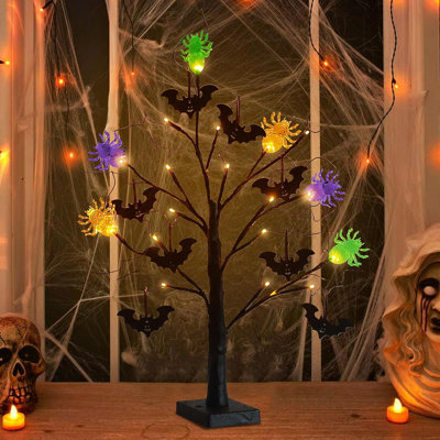 Arbre de Noël artificiel éclairé 24 pi Jahdae - support inclus