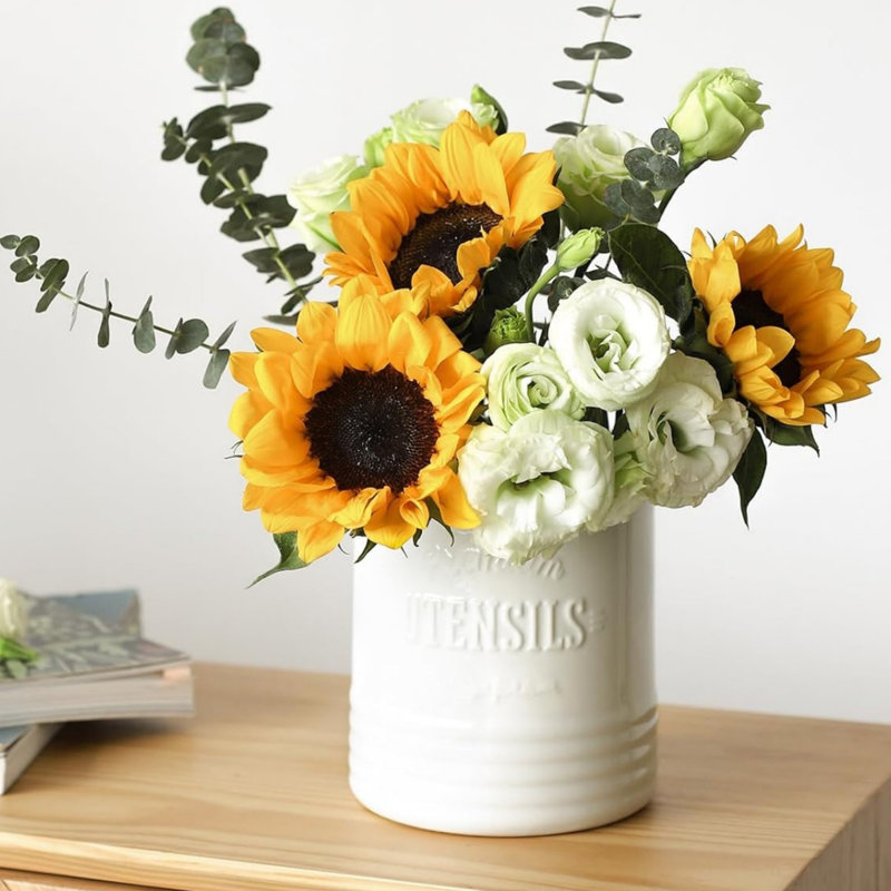 Ceramic / Porcelain Round Utensil Crock