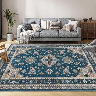 Tapis traditionnel à bordure médaillon