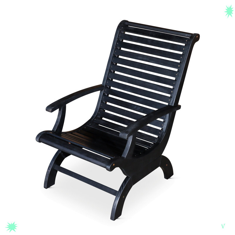 Auzenne Metal Outdoor Lounge Chair, Espresso