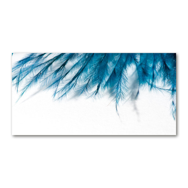 Blue Feathers - Wrapped Canvas Print