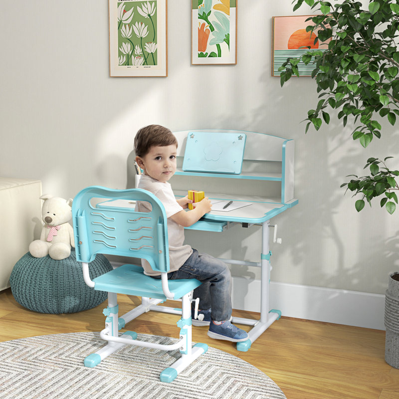 Dorinda Kids 2 Piece Rectangular Desk Or Activity Chair and Chair Set