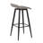 Ale Contemporary Fixed-Height Bar Stool In Black Steel And Grey Faux Leather By Lumisource - Set Of 2