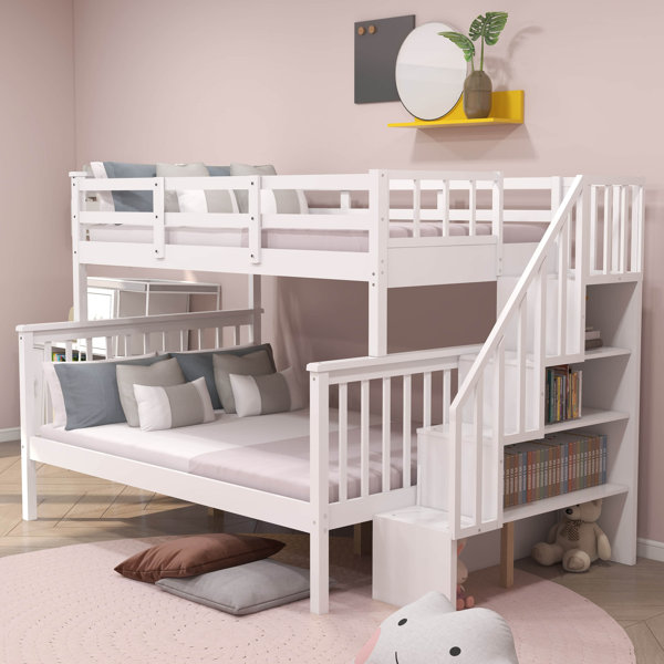 Harriet Bee Demi-Jay Kids Twin Over Full Bunk Bed | Wayfair