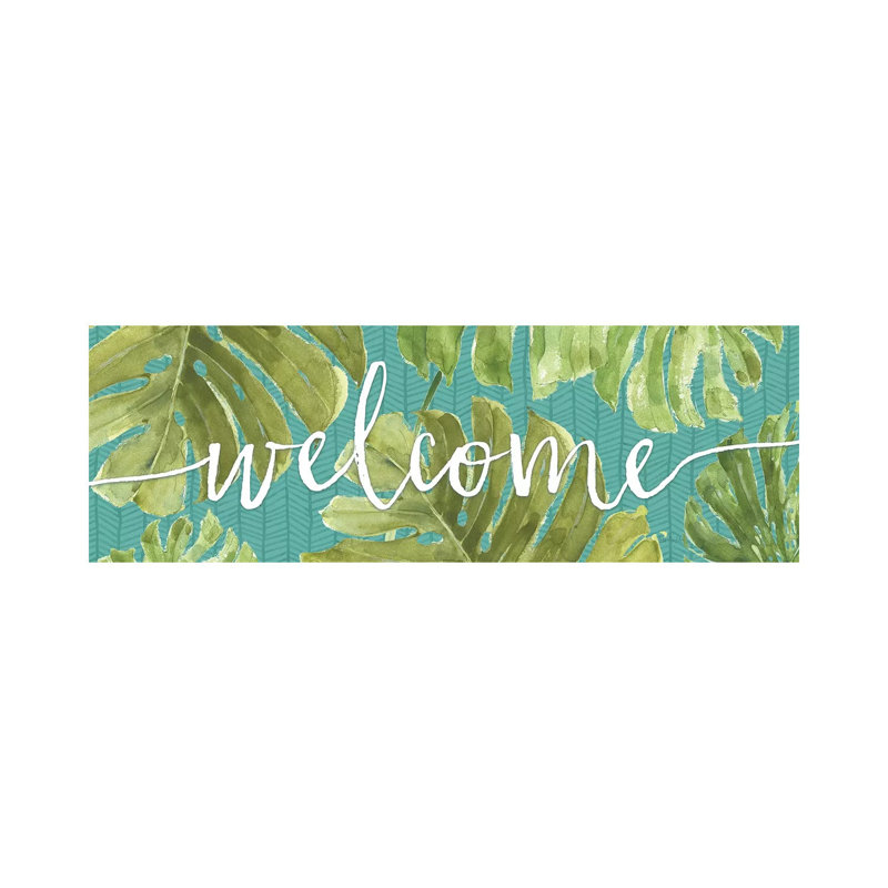 Mixed Greens Welcome by Lisa Audit - Wrapped Canvas Panoramic Gallery-Wrapped Canvas Giclée