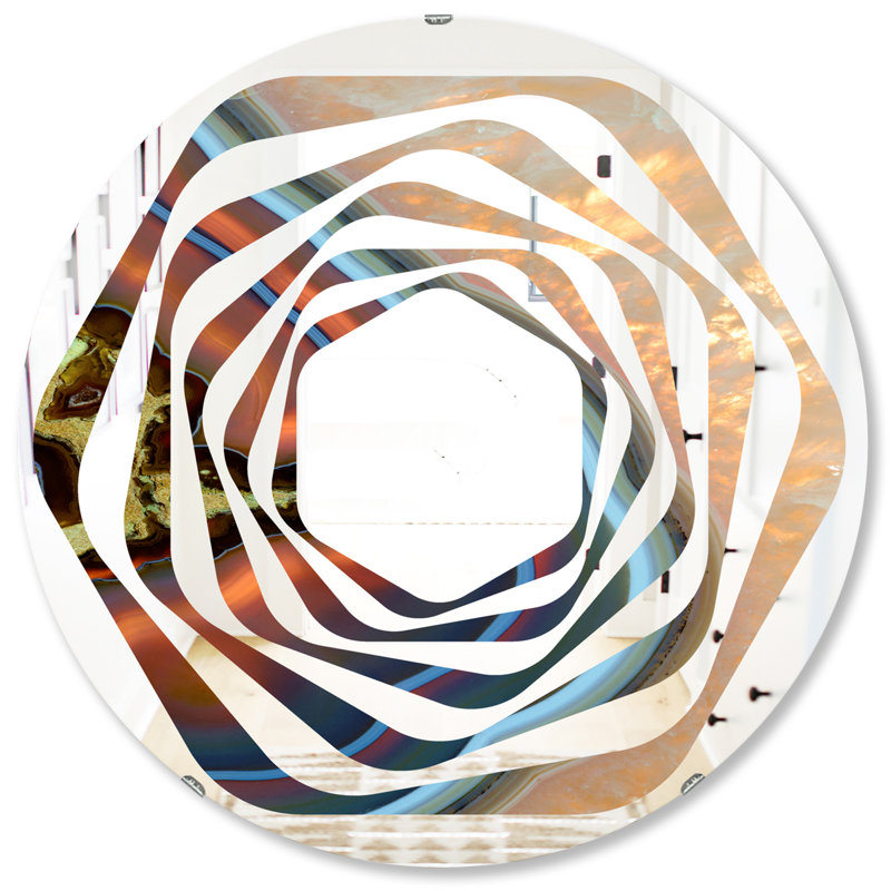 Miroir mural Whirl, H 23,6 po x l 23,6 po