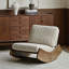 Chaise berçante élégante en bois massif rayé