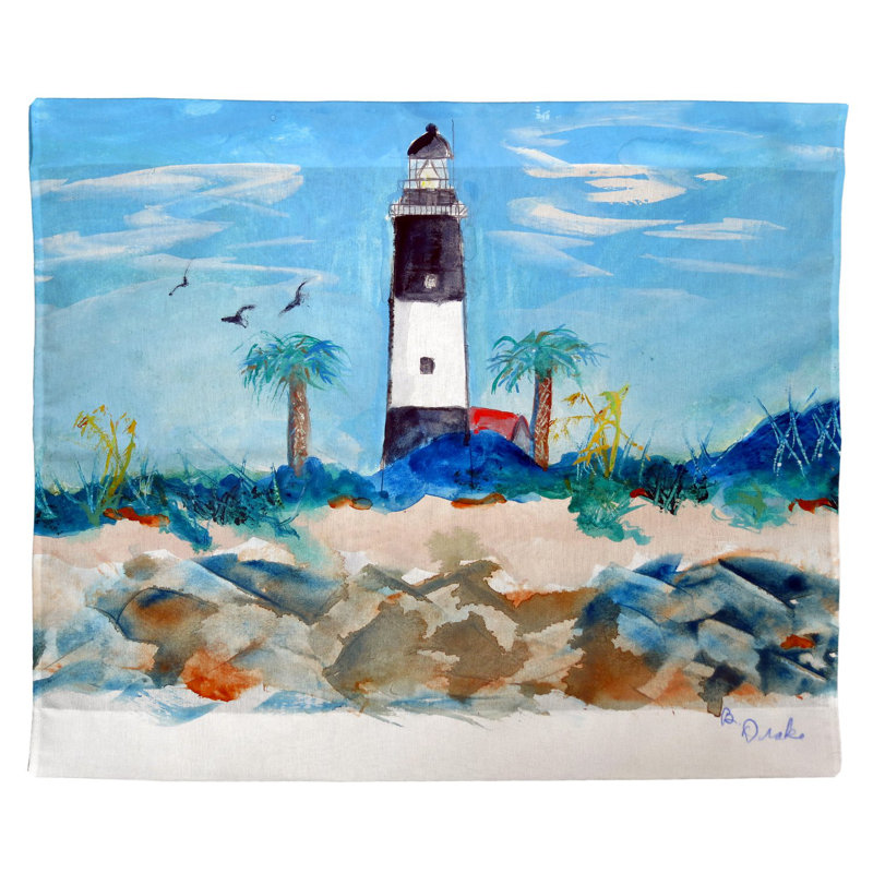Polyester, phare Tybee, suspension murale GA