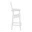 Chaise de patio pour l'extérieur, de couleur blanche, fabriquée en matériau robuste de haute qualité, équipée d'accessoires en acier inoxydable 304