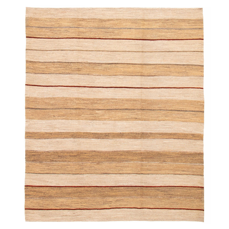 Tapisserie naturelle beige kilim 7 pi 10 po x 9 pi 4 po